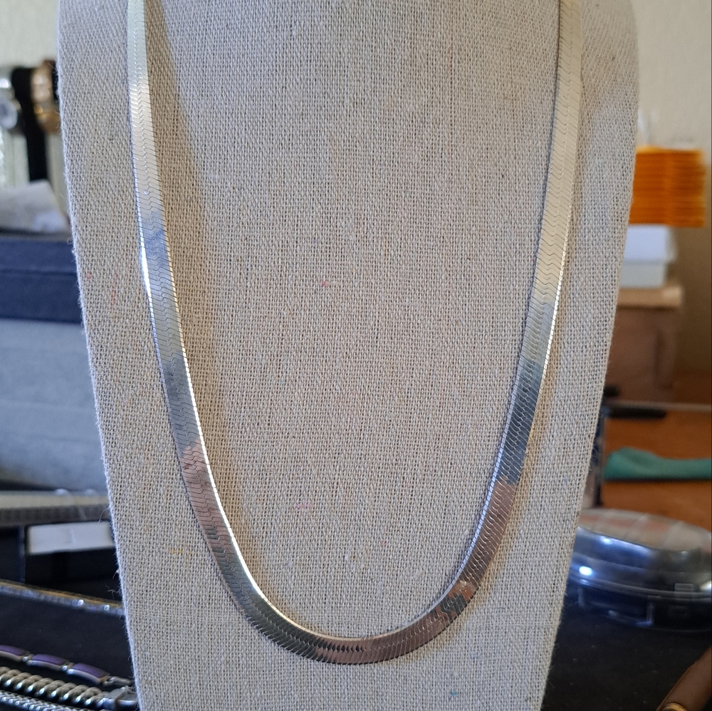 *SOLD*24" Italian Herringbone Necklace  8mm